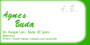 agnes buda business card
